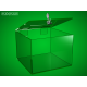 Clear money box 200x200x150 mm
