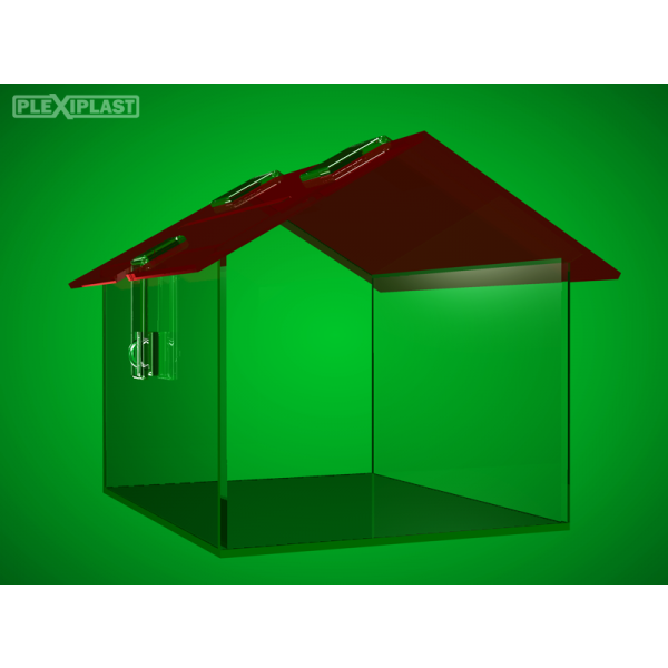 Domečková s červenou střechou, 250 x 200 x 200 mm