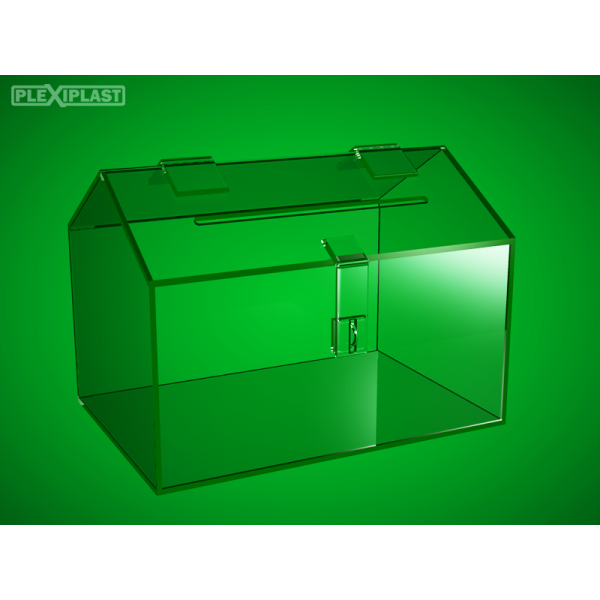Moneybox without roof overhang, 350x150x170mm