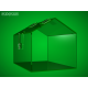 Moneybox without roof overhang, 350x150x170mm