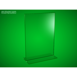 Plexisklový stojánek "T" A4 na výšku (5 ks)