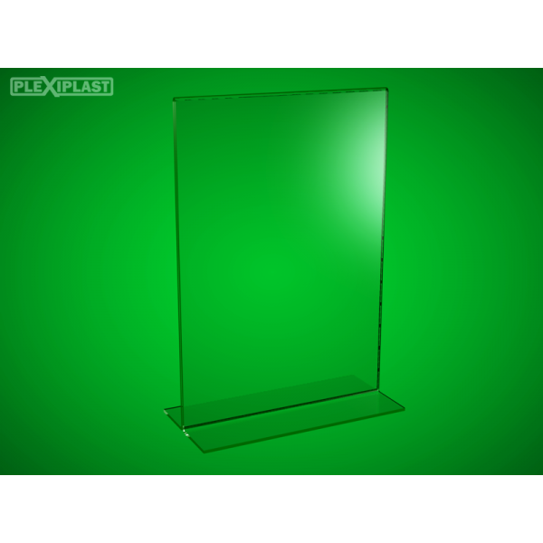 Plexisklový stojánek "T" A4 na výšku (5 ks)