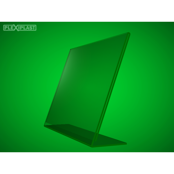 Plexisklový stojánek "L" A5 na šířku (5 ks)