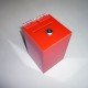 Red money box, size 100 x 100 x 150 mm
