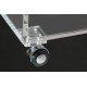 TV table on wheels, plexiglass