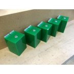 Green money box, dimensions 100 x 100 x 150 mm