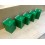 Green money box, dimensions 100 x 100 x 150 mm