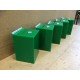 Green money box, dimensions 100 x 100 x 150 mm
