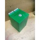 Green money box, dimensions 100 x 100 x 150 mm