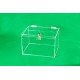 Plexiglass money box - clear, 250 x 200 x 150 mm