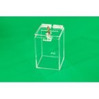 Clear money box 100 x 100 x 150 mm