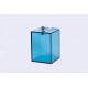 Light blue acrylic box, 120x120x170 mm