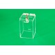 Clear money box 100 x 100 x 200 mm