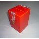 Red money box, size 100 x 100 x 150 mm
