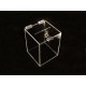 Tall money box, 150 x 150 x 200 mm, clear