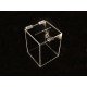 Tall money box, 150 x 150 x 200 mm, clear