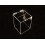 Tall money box, 150 x 150 x 200 mm, clear