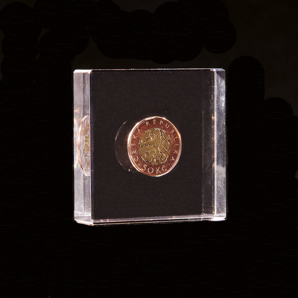 Laminated coin